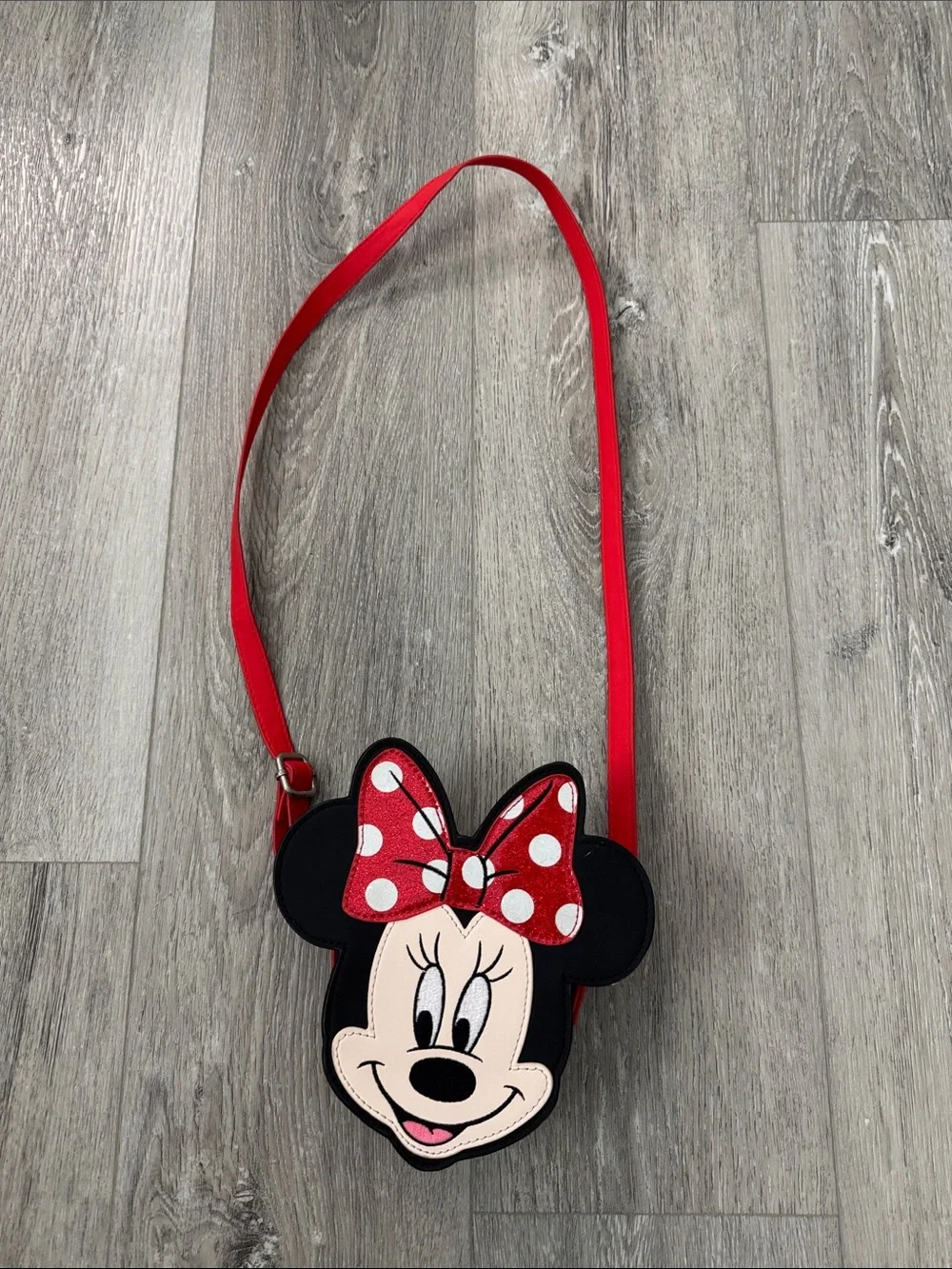 EUC Disney Minnie Mouse Kids Crossbody Bag - Red & Black